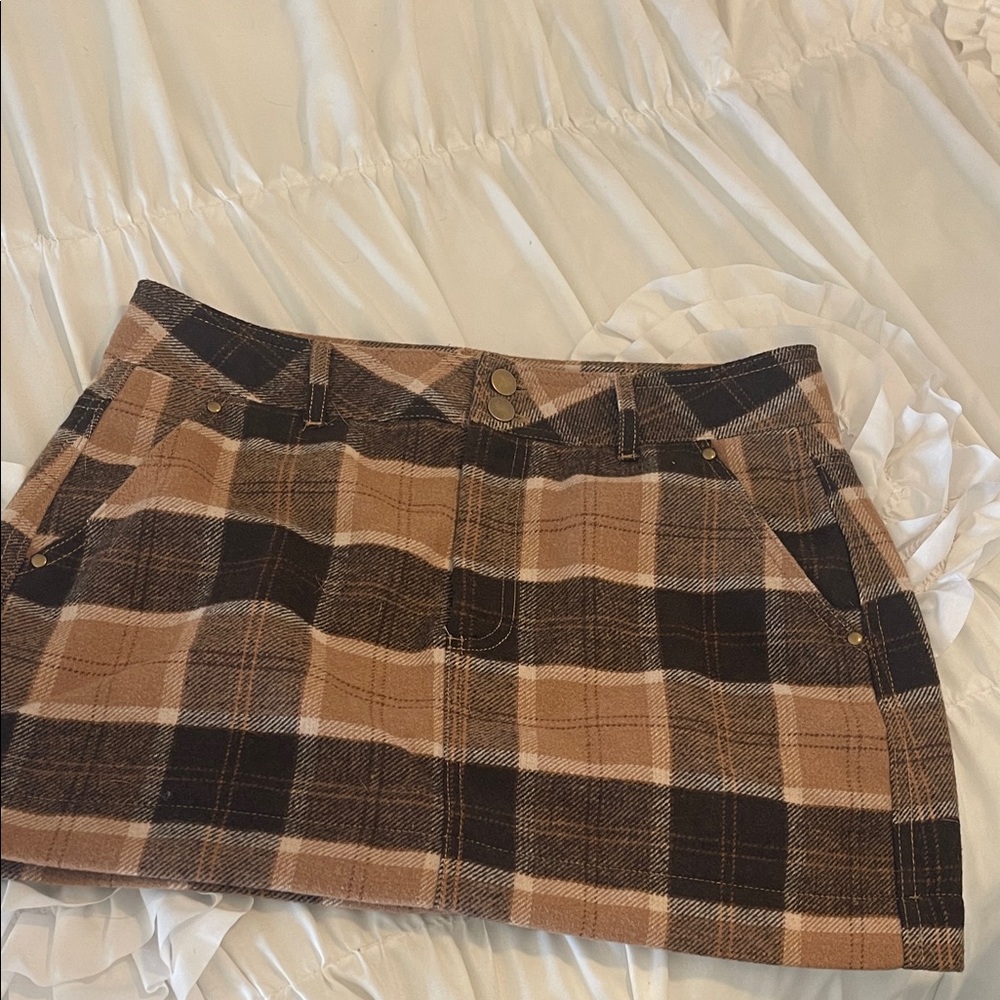 H&M Plaid Mini Skirt